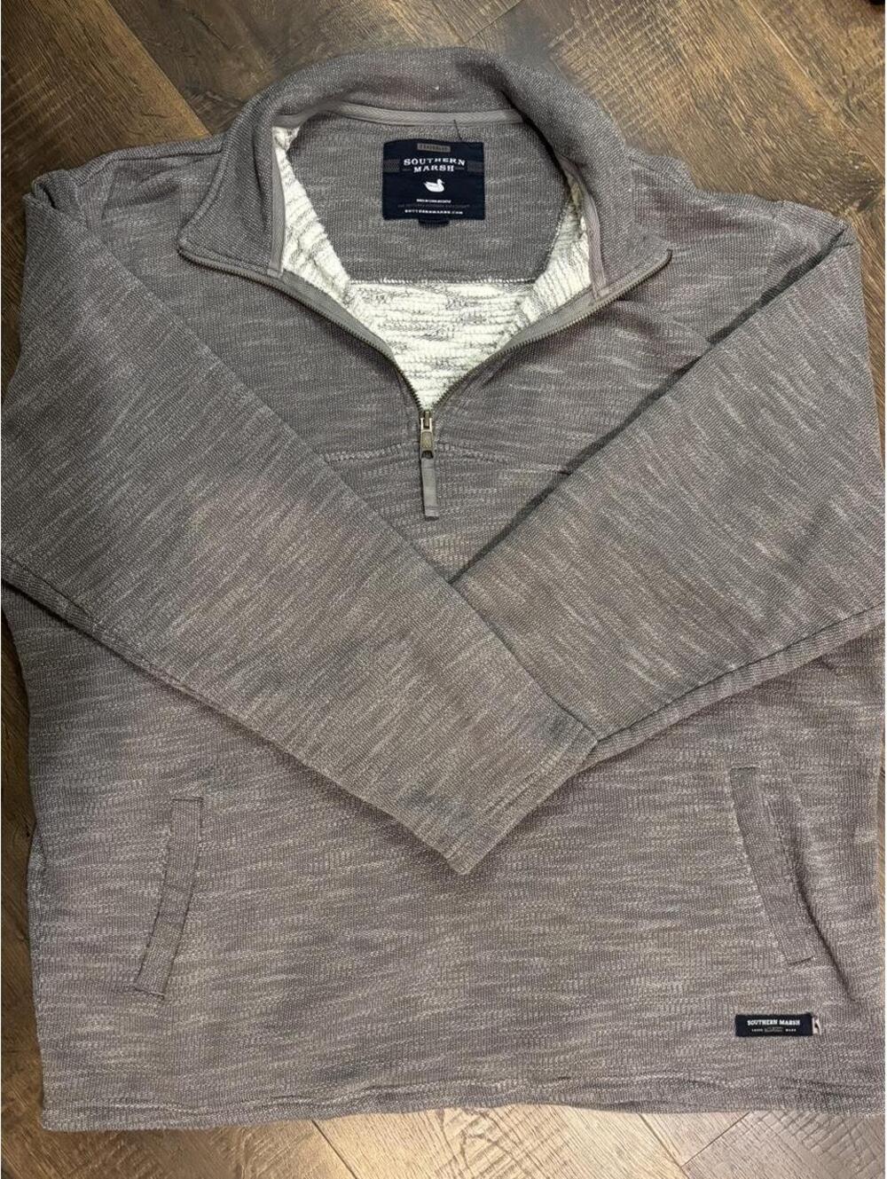 Southern Proper Men's Grey and Brown Sweatshirt